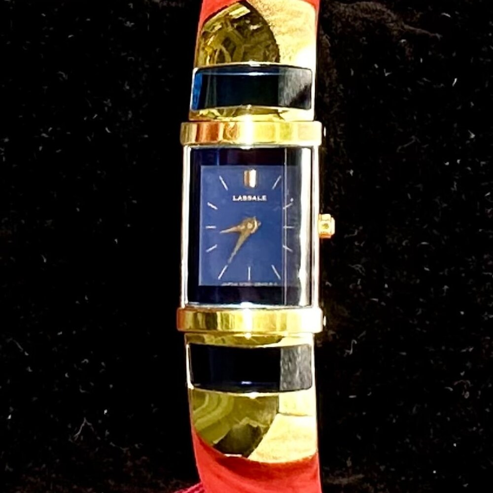Rare Seiko Lassale 23K Gold-Plated Sapphire Blue Dial Women’s Watch.  Fresh Batt
